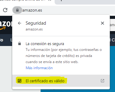 Certificado web válido